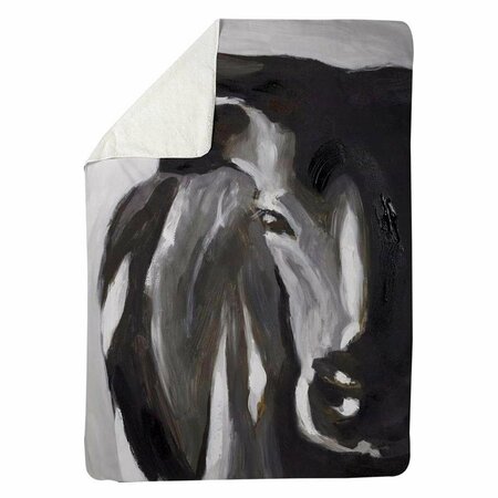 BEGIN HOME DECOR 60 x 80 in. Bull Head Closeup-Sherpa Fleece Blanket 5545-6080-AN134